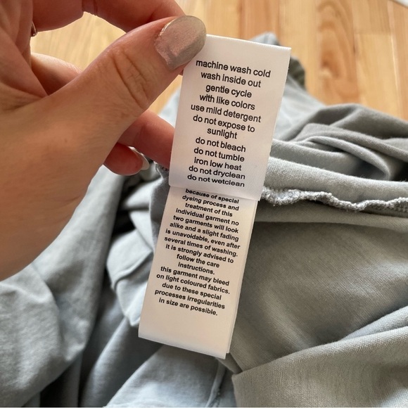 RUNDHOLZ Black Label Plankton Gray Long Sleeve Short Tulip Lagenlook Dress XS - Picture 10 of 11